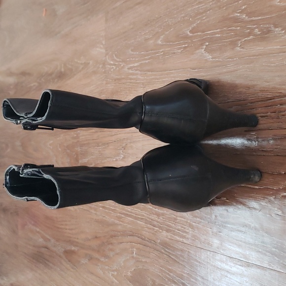 (7M) Worthington Classic Leather Heeled Booties Fancy Occasion Shopping Town - Picture 5 of 12